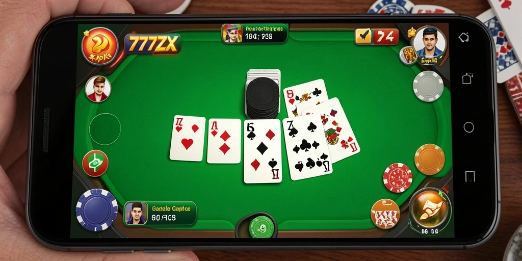 Screenshot gameplay <strong>777ZX</strong> yang menunjukkan keseruan bermain Gaple.