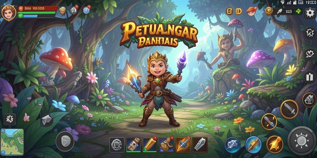 Tangkapan layar gameplay 8ID menunjukkan suasana petualangan yang mendebarkan.