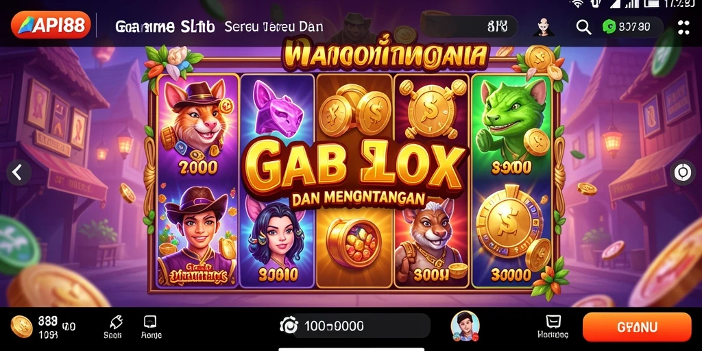 Tampilan gameplay menarik dari game Slot API88 dengan berbagai fitur bonus.