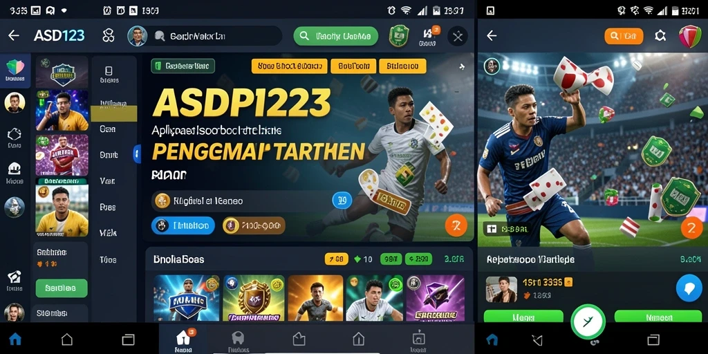 Tampilan gameplay taruhan olahraga di aplikasi ASD123.
