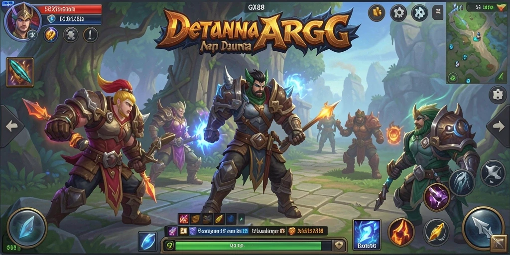 Tampilan gameplay seru dari GX88 dalam dunia ARPG yang menantang.
