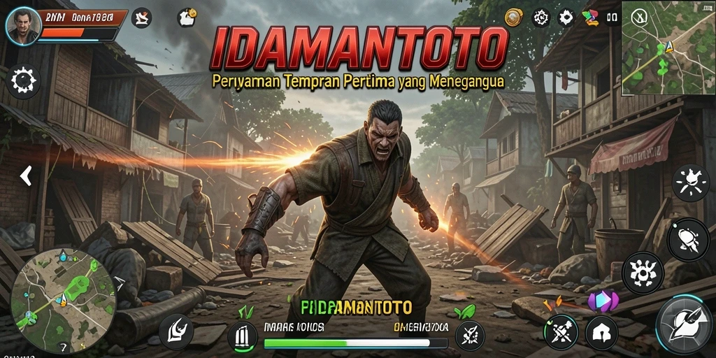 Tampilan gameplay seru dalam IDAMANTOTO dengan aksi tembak-menembak.