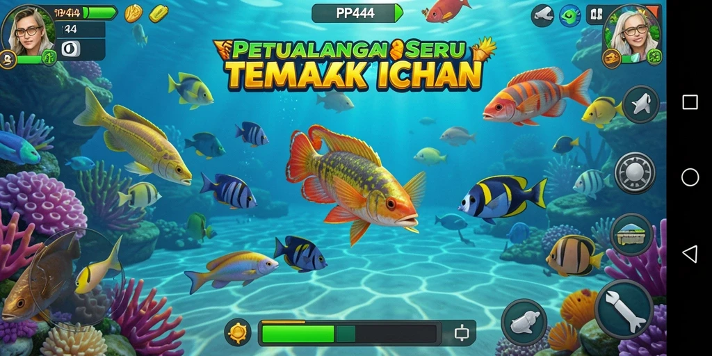 Tampilan gameplay menarik dari PP444 saat menembak ikan.
