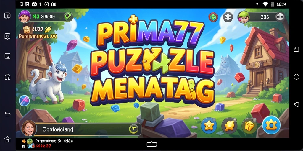 Screenshot gameplay PRIMA77 menampilkan sesi permainan puzzle yang menarik.