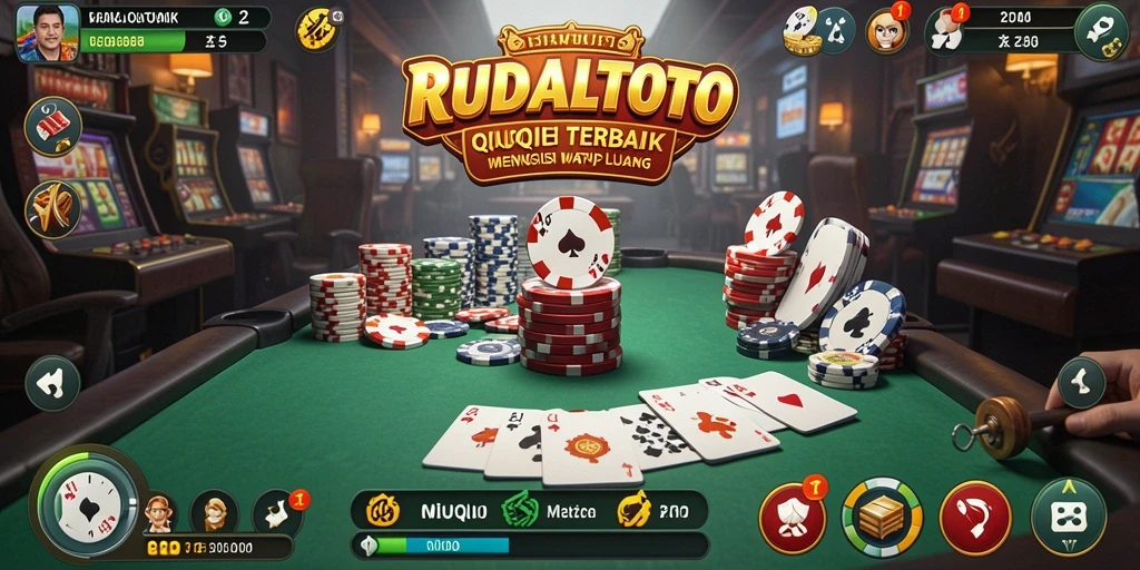 Screenshot RUDALTOTO menampilkan momen seru di tengah permainan QiuQiu.