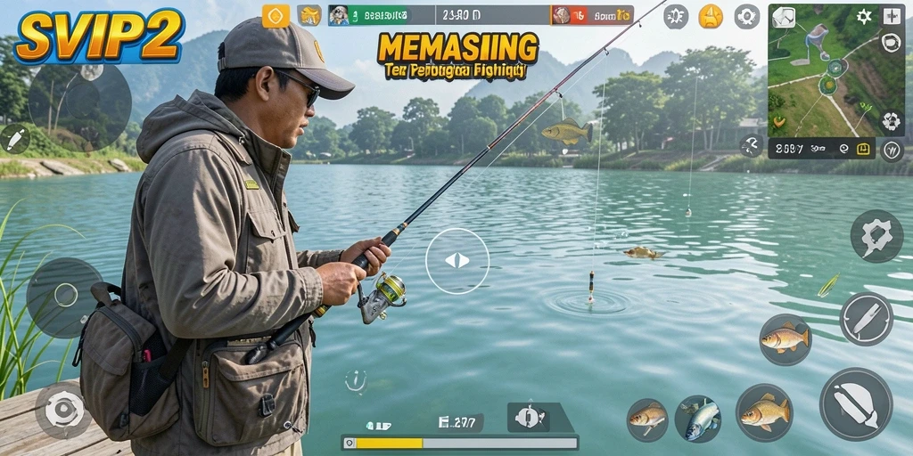 Tampilan gameplay SVIP2 yang menampilkan pengalaman memancing yang menarik.