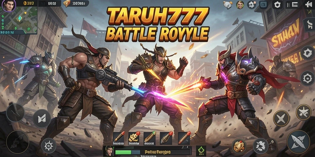 Gameplay seru di TARUH777 dengan pertempuran Battle Royale.