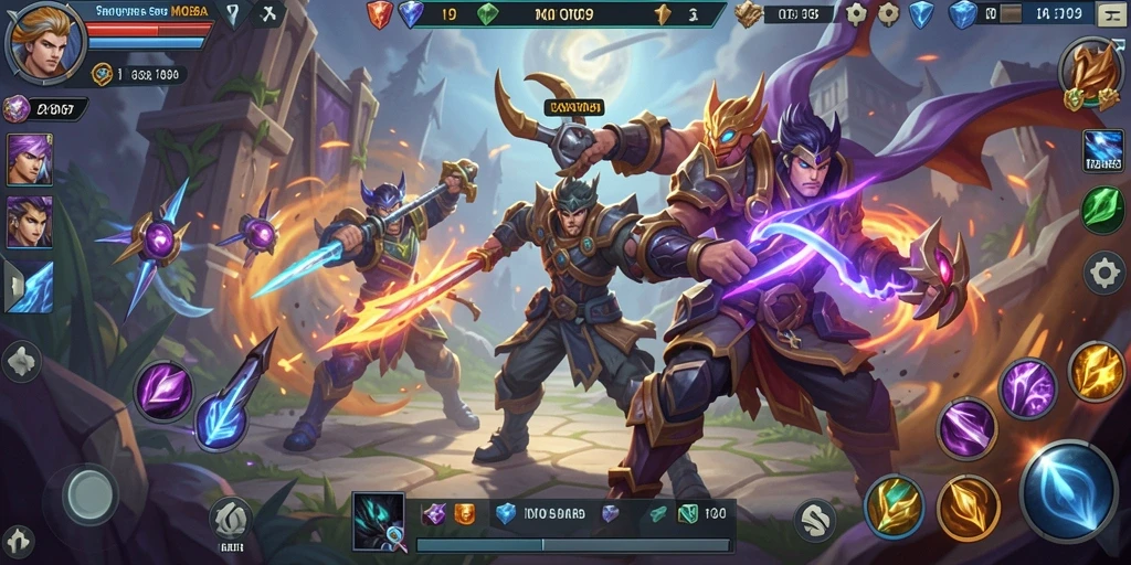 Tampilan gameplay seru TOTO9 dengan aksi pertarungan yang intens.