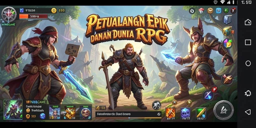 Tampilan gameplay <strong>WIN8GAME</strong> dengan karakter yang beraksi di medan perang.